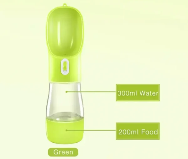 Portable Dog Travel Water Dispenser with Food Container