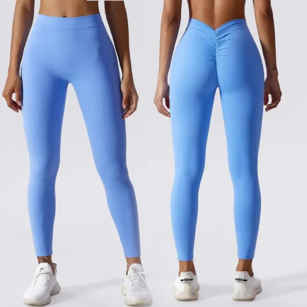 V Back Legging Butt Lifting - S, Sky Blue